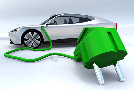 电子汽车辆充电站空调加插绿图片