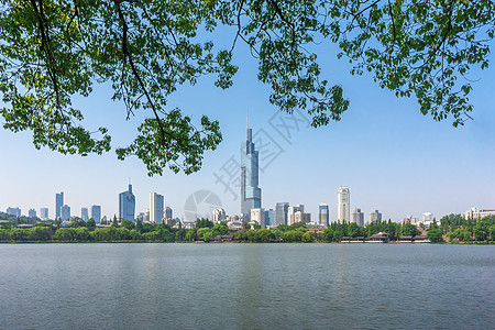 南京城市建筑风光背景图片