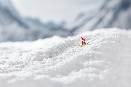 滑雪微距静物摄影高清图片