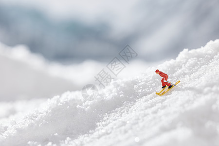 滑雪微距静物摄影图片