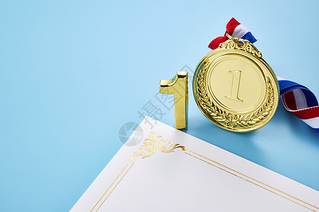 第一冠军奖牌和证书图片