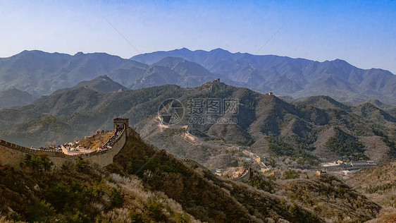 北京八达岭长城冬季景观图片