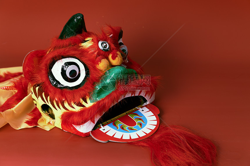 新年传统舞狮头套高清图片下载-正版图片507513987-摄图网