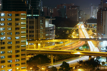 香港市区夜景图片