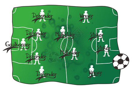 足球艺术运动平面插画设计图片