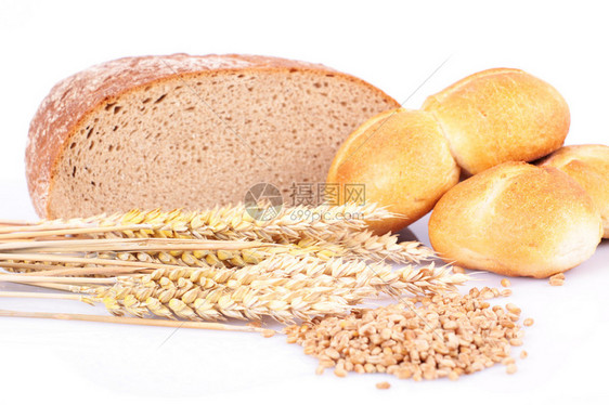 面包房面包卷图片
