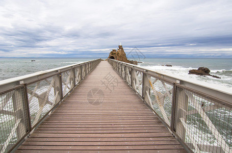 桥梁在BiarritzRocherdelaVie图片