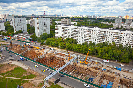 在莫斯科Michurinskom大道建造一图片