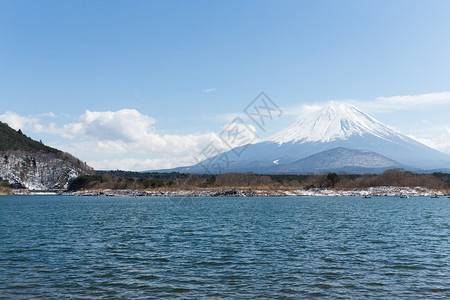 日本富士山精进湖图片