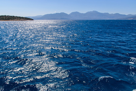 希腊海岸的海景美丽风景美观来自舰图片