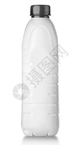 白色背景的白色塑料瓶紧贴在白底图片