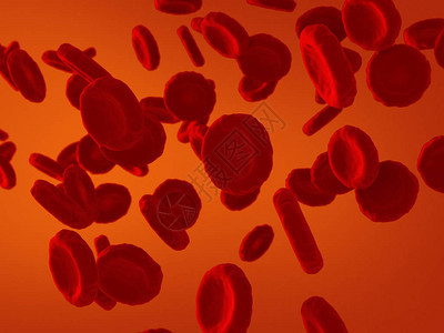 血细胞渲染特写3D插图图片