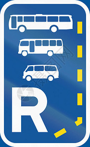 在非洲博茨瓦纳使用的路标公共汽车中型公共汽车和小型公共汽车预图片