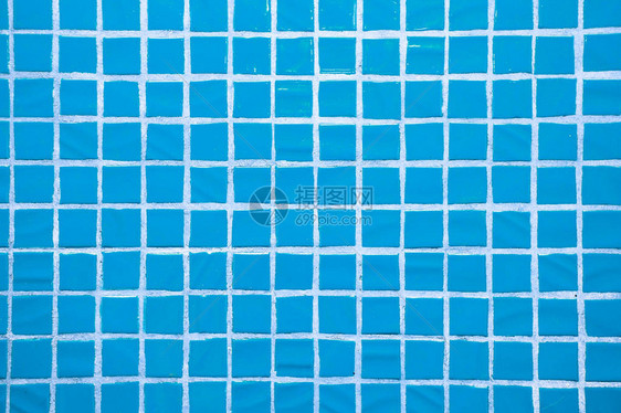 精细的小瓷砖背景纹理蓝色地砖图片