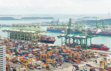 新加坡航运港口与新加坡中央商图片