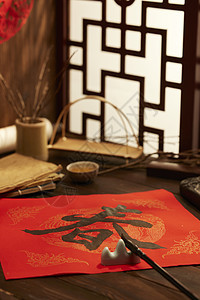 中国传统书法春字背景图片