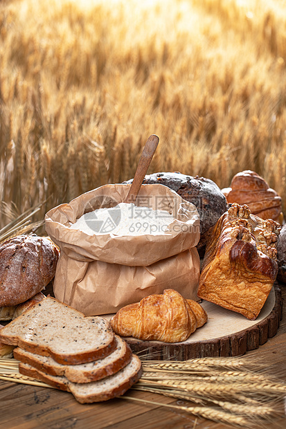 面包和麦子图片