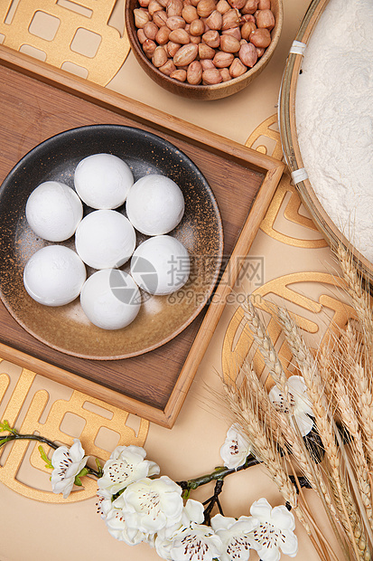 静物元宵和花生图片