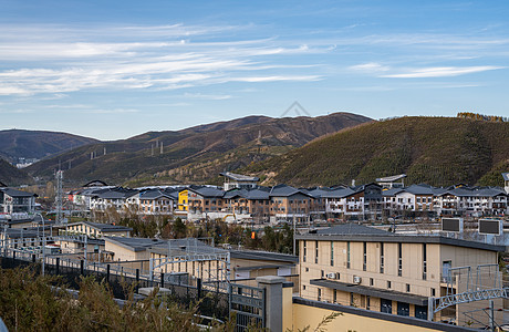 张家口崇礼太子城冰雪小镇背景图片