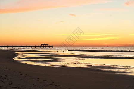 海景夕阳海景黄昏高清图片