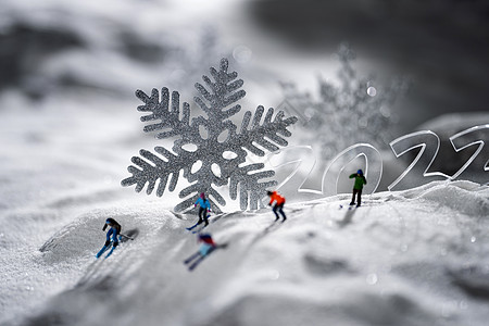 冬奥会微观奥运滑雪背景