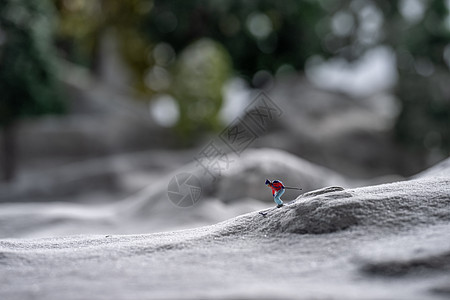 微观滑雪运动图片