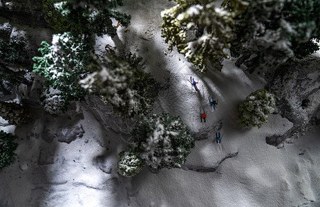 微观滑雪运动图片