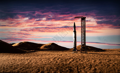 模拟空间卫星运载火箭背景