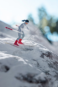 创意微观滑雪图片