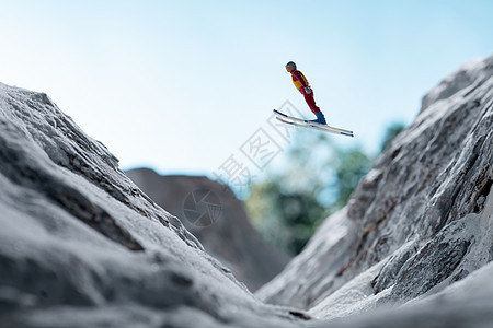 创意微观滑雪图片