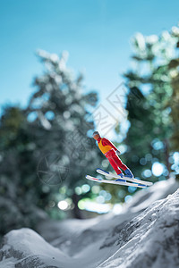 创意微观滑雪图片