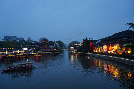 江苏省南京秦淮河夜景图片