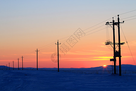 内蒙古额尔古纳市乡村雪景图片
