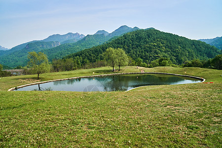 北京灵水村北京延庆玉渡山风景区背景