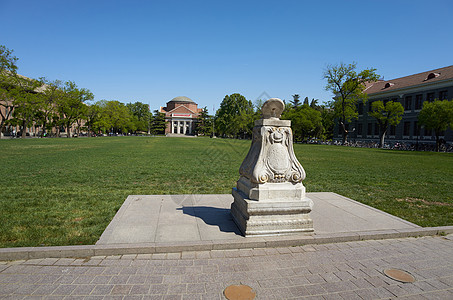 北京名胜北京清华大学校园背景