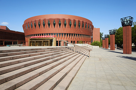 北京名胜北京清华大学校园背景