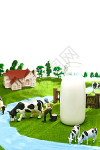 人体营养牛奶牧场背景