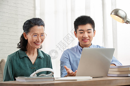 老年人学习使用电脑图片