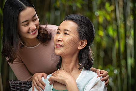 幸福母女图片