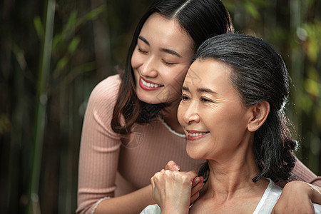 幸福母女图片