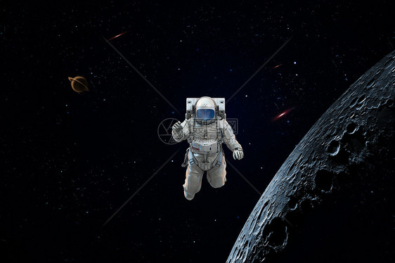 航天员在宇宙空间遨游图片