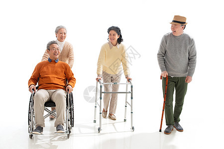 老年社区的幸福老人图片