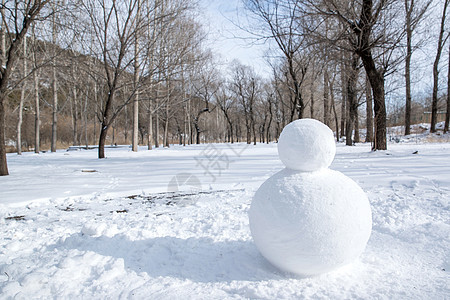 雪地上的雪人图片