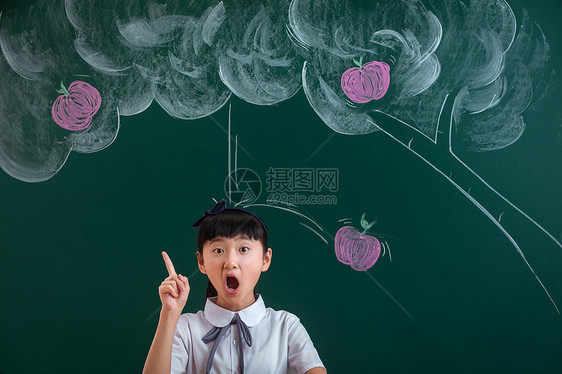 表情震惊的小学女生图片