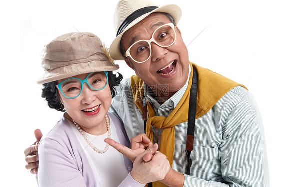 快乐的老年夫妇图片
