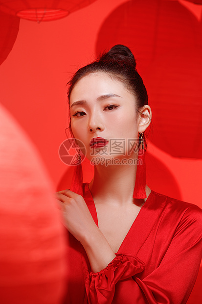 彩妆美女肖像图片