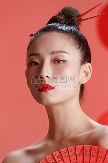 彩妆美女肖像图片