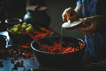 制作辣椒酱图片