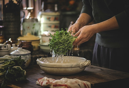 厨房食材厨师做饭背景