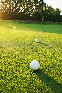 阳光下的高尔夫球图片